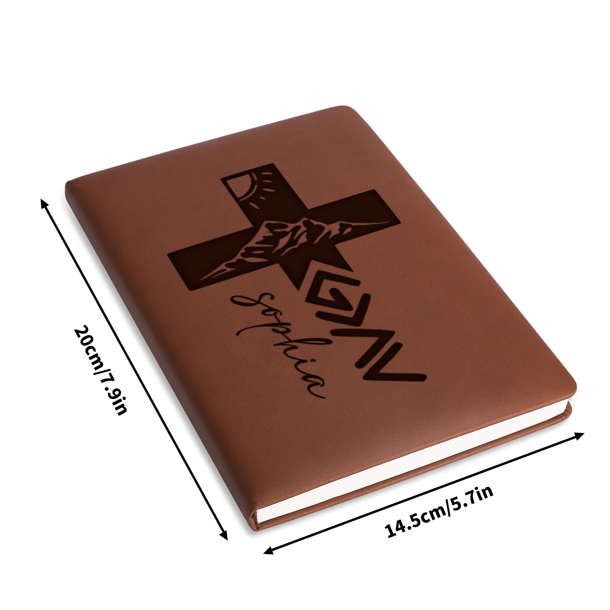 Personalized Christian Journal with "God Is Greater Than The Higher And Lows", Custom Name Prayer & Faith Notebook, Religious Gift, First Communion Gifts, Birthday. NBLAF56